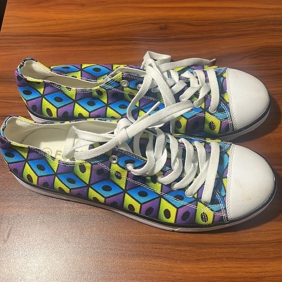 FOR U DESIGNs Size US 8.5/EUR 42 Multi ~ Colored Athletic Sport Shoes - Picture 2 of 7